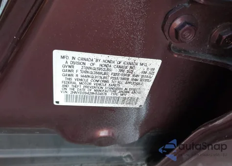 2009 Acura Mdx Technology Package z USA, uszkodzony, nr VIN 2HNYD28429H534176